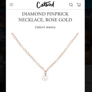 Catbird NYC Diamond Pinprick Necklace, Rose Gold